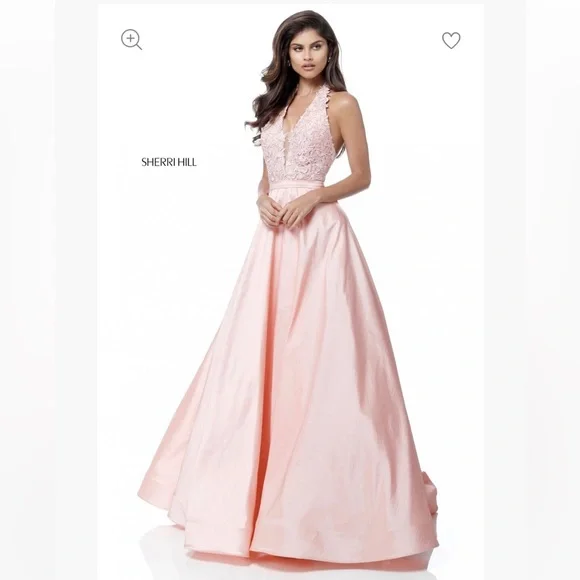 Sherri Hill | Dresses | Sherri Hill Halter Top Prom Dress Size 4 Pink |  Poshmark